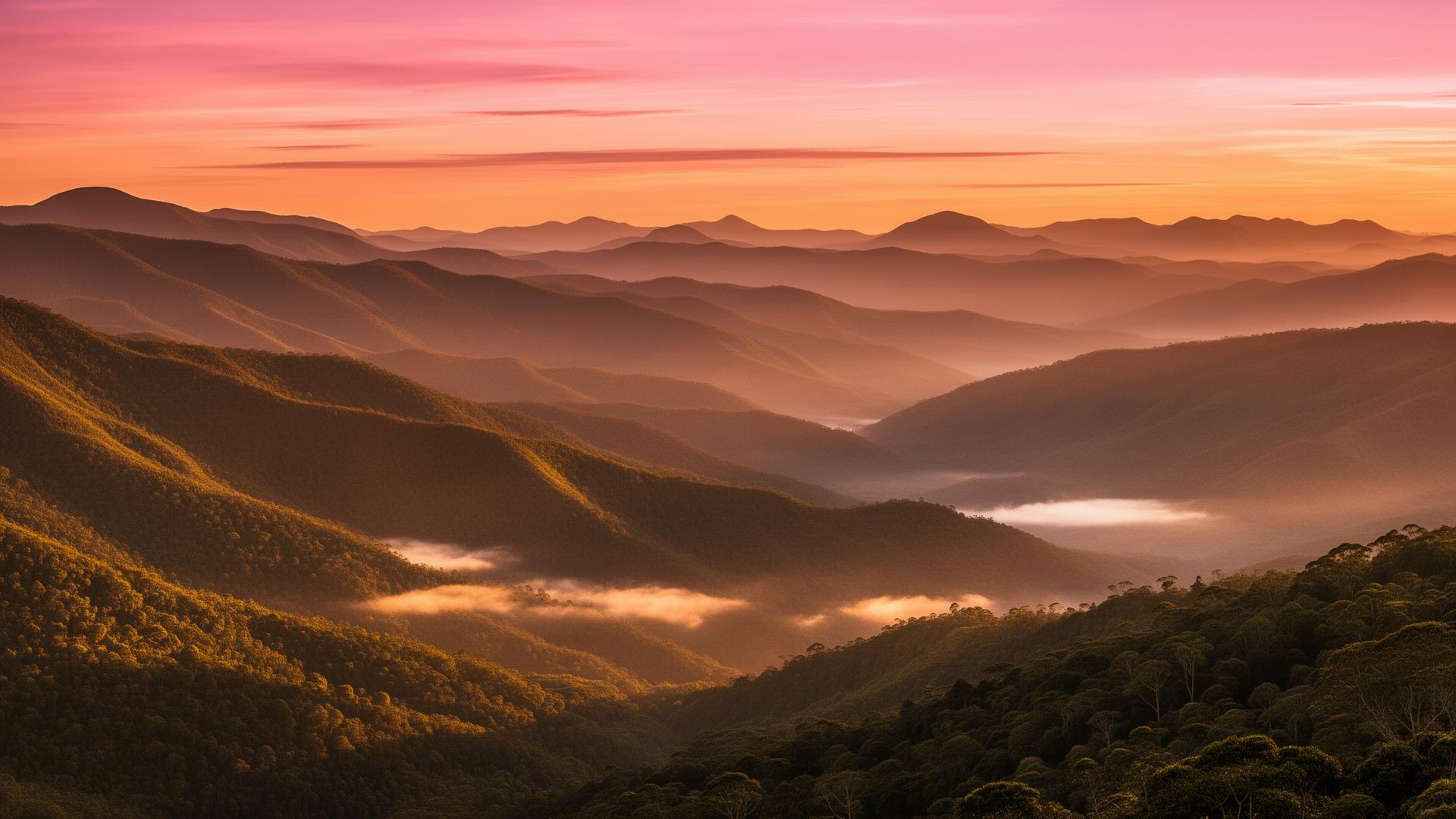 Pôr do sol na Serra da Mantiqueira