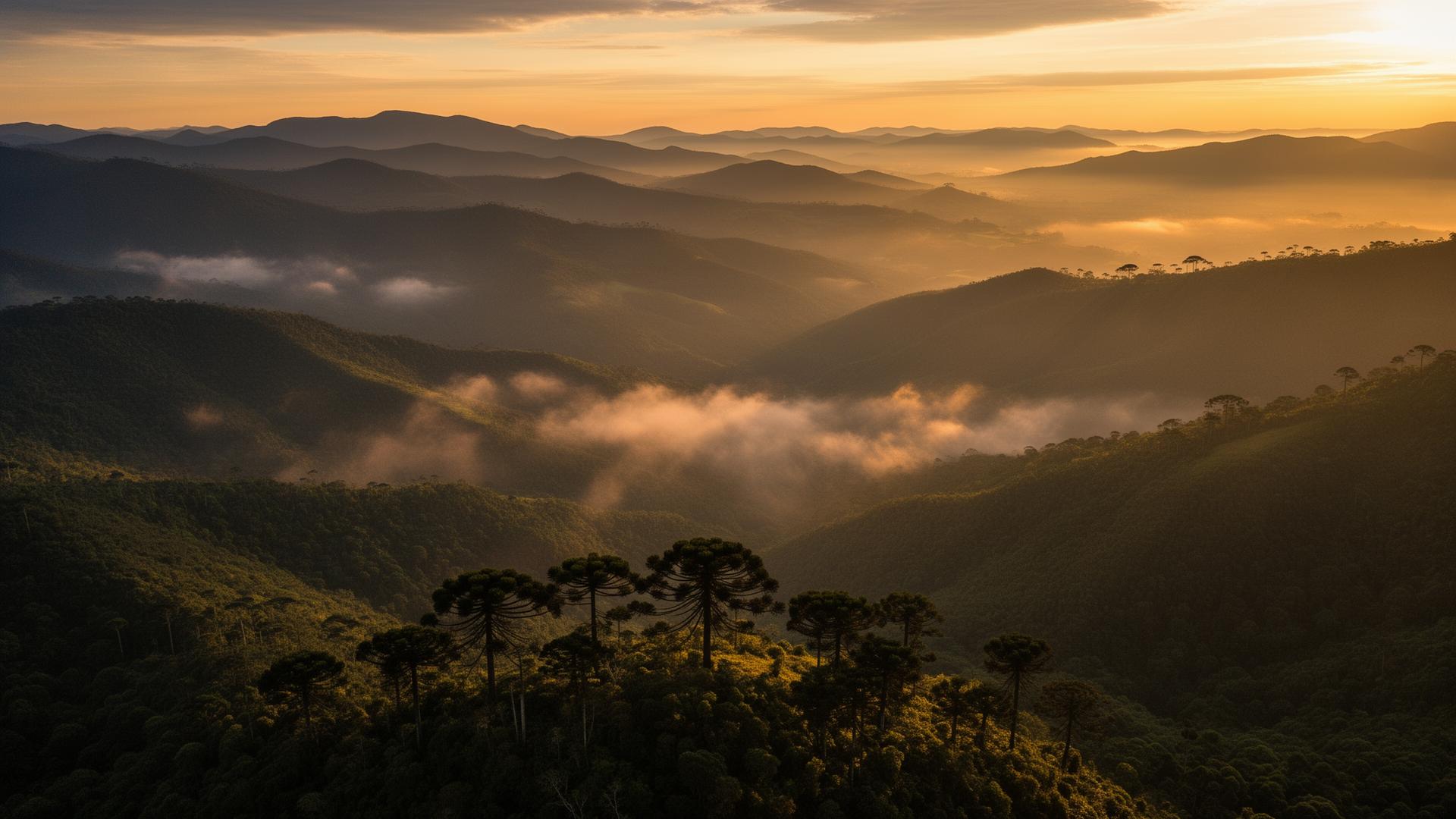 Serra da Mantiqueira ao amanhecer