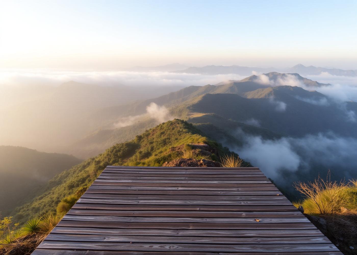 Mirante contemplativo sobre a Serra da Mantiqueira